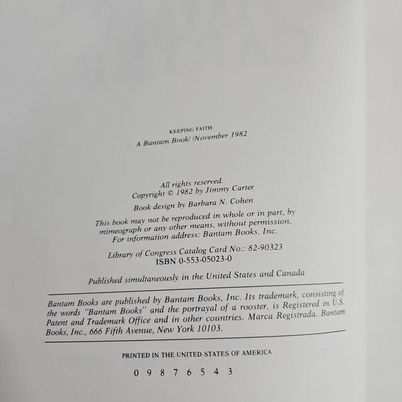 KEEPING FAITH MEMOIRS OF A PRESIDENT  Jimmy Carter 1995 Bantam books hardback - Picture 11 of 16